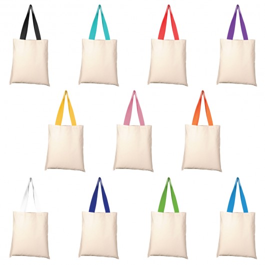 Coloured Handle Cotton Totes